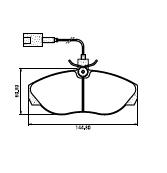 Pastillas de Freno (0713)(145MM) CITROEN JUMPER / FIAT DUCATO / PEUGEOT BOXER