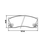 Pastillas de Freno (0267) (107MM) SUZUKI ALTO-GL- SWIFT (AMERICANO)