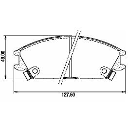 Pastillas de Freno (0093) (127MM) HYUNDAI ELANTRA (90/..), EXCEL SCOUPE