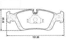 Pastillas de Freno (0019) (151MM) BMW 316, 318, 320, 323, 325D, 328,Z3 (90/..)