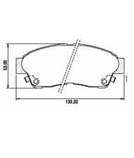 Pastillas de Freno (0219) (133MM) TOYOTA CAMRY, CARINA, CORONA, COROLLA