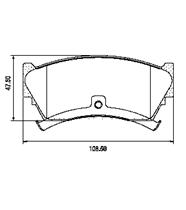 Pastillas de Freno (0171) (108MM) NISSAN SENTRA NX, 1600, 2000 XE/ SE