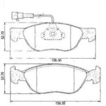 Pastillas de Freno (0410)(156MM) ALFA ROMEO 145 - 146 / FIAT BARCHETA - MAREA