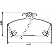 Pastillas de Freno (0108) (117MM) ROVER 214, 218 DIESEL, 414, 418 S/ABS