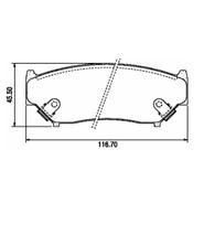 Pastillas de Freno (0216) (116MM) SUZUKI SIDERIK-VITARA (4 PUERTAS)