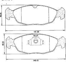 Pastillas de Freno (0178) (141MM) CHEVROLET CORSA 1.0, 1.6 (94/..) - CORSA-COMB