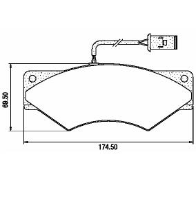 Pastillas de Freno (0505)(174MM) IVECO DAILY 59.12 OM-GRINTA (MZ-3122M)