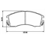 Pastillas de Freno (0208) (127MM) SUBARU LEGACY (90/94), IMPREZA - (SIST
