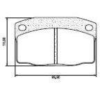 Pastillas de Freno (0040)(100MM) DAEWOO ESPERO (90/94), RACER GTI (90/94)