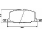 Pastillas de Freno (0222) (120MM) TOYOTA CAMRY, CELICA, CARINA, COROLLA