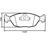 Pastillas de Freno (0335) (156MM) FORD GALAXI/ VW POINTER-QUANTUM-SANTANA