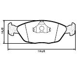 Pastillas de Freno (0333) (156MM) FORD GALAXI/ VW POINTER-QUANTUM SANTANA