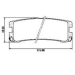 Pastillas de Freno (0164) (115MM) NISSAN PATHFINDER V6 FULL TRASERA