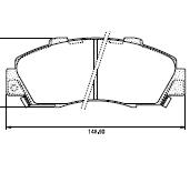 Pastillas de Freno (0088) (148MM) HONDA ACCORD, CIVIC 1.8 - NSX, LEGEND