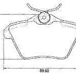 Pastillas de Freno (0541)(90MM) ALFA ROMEO 155- 164- 166 (99/..) TRASERA