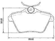 Pastillas de Freno (0541)(90MM) ALFA ROMEO 155- 164- 166 (99/..) TRASERA
