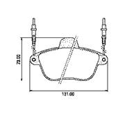 Pastillas de Freno (0187) (131MM) CITROEN XM /PEUGEOT 605