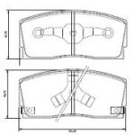 Pastillas de Freno (0042)(102MM) DAIHATSU APPLAUSE 1.6 (../97), CHARADE