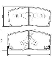 Pastillas de Freno (0042)(102MM) DAIHATSU APPLAUSE 1.6 (../97), CHARADE
