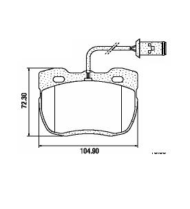 Pastillas de Freno (0112) (105MM) LAND ROVER DEFENDER 90 2.5, 3.5 (92/96) -