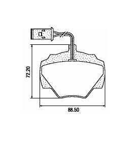 Pastillas de Freno (0113) (88MM) LAND ROVER DEFENDER 90 2.5, 3.5 / DISCOVERY