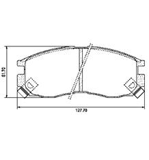 Pastillas de Freno (0158) (127MM) MITSUBISHI COLT 1.8, ECLIPSE, GALANT