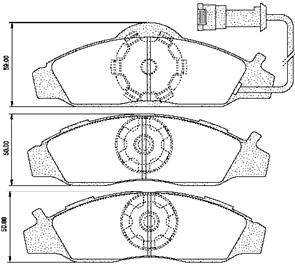 Pastillas de Freno (0460)(196MM) SSANG YONG MUSSO- NEW KORANDO