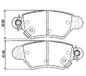 Pastillas de Freno (0544)(104MM) CHEVROLET ASTRA, ZAFIRA