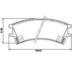 Pastillas de Freno (0524)(104MM) HYUNDAI ATOS - MITSUBISHI MINICA (98/..)