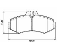 Pastillas de Freno (0545)(134MM) MERCEDES BENZ SPRINTER - VITO - VIANO