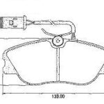 Pastillas de Freno (0008) (129MM) ALFA ROMEO 155 V-6 164 (MOTOR GRANDE)