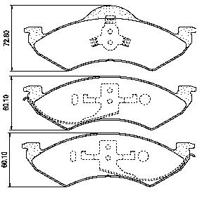 Pastillas de Freno (0548)(192MM) DODGE CHRYSLER DAKOTA, DURANGO