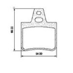 Pastillas de Freno (0568)(53MM) PEUGEOT 406 / CITROEN XANTIA (98/...) TRASERA