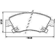 Pastillas de Freno (0087) (136MM) HONDA CIVIC 1.5, 1.6 (94/..)