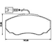 Pastillas de Freno (0769)(140MM)PEUGEOT BOXER / FIAT DUCATO / CITROEN JUMPER