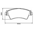Pastillas de Freno (0779)(130MM) CITROEN XSARA, PICASSO / PEUGEOT 206, 306, 307