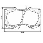 Pastillas de Freno (0825)(134MM) TOYOTA HILUX SW4, SEQUOIA, TACOMA