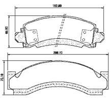 Pastillas de Freno (0334) (206MM-182MM) CHEVROLET K-30-VANETTE/ VW ESCARABAJO