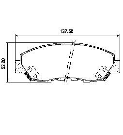 Pastillas de Freno (0656)(137MM) HONDA ACCORD 2.0 16V EX(90/96) - CIVIC (96/05)