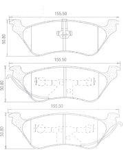 Pastillas de Freno (0557)(155MM) CHRYSLER TOWN -COUNTRY- CARAVAN