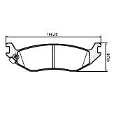 Pastillas de Freno (1047)(166MM) DODGE RAM 1500 (05/..) TRASERA-ASPEN-DURANGO