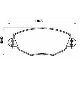 Pastillas de Freno (0721)(149MM) FORD MONDEO (01/...) / JAGUAR X-TYPE (02/06)