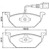 Pastillas de Freno (0625)(146MM) VW BORA-GOLF-PASSAT-FOX-SURAN-UP