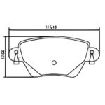 Pastillas de Freno (0745)(115MM) FORD MONDEO (01/...) TRASERA