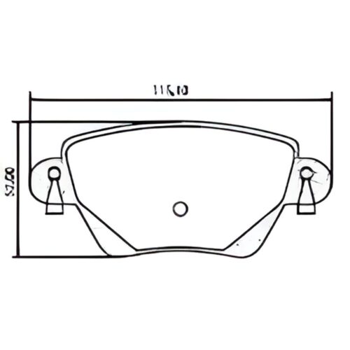 Pastillas de Freno (0745)(115MM) FORD MONDEO (01/...) TRASERA
