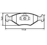 Pastillas de Freno (0512)(151MM) FIAT PALIO - SIENA S/SENSOR ARAÑA GRANDE
