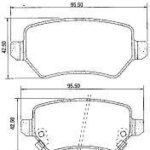 Pastillas de Freno (0799)(95MM) CHEVROLET MERIVA - ZAFIRA - ASTRA - CORSA TRAS