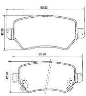 Pastillas de Freno (0799)(95MM) CHEVROLET MERIVA - ZAFIRA - ASTRA - CORSA TRAS