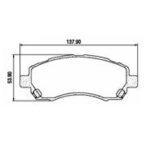 Pastillas de Freno (0497) (137MM) SUBARU IMPREZA, LEGACY (RIN15") (97/01)