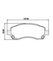 Pastillas de Freno (0497) (137MM) SUBARU IMPREZA, LEGACY (RIN15") (97/01)